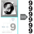 thumbnail image 6 of iSYFIX Black Vinyl Number 9 (Nine) Stickers - 6 Pack 6 inch Self Adhesive - Decal Die Cut & Pre-Spaced for Mailbox, Signs, Window, Door, Cars, Trucks, Home, Business, Address Number, 6 of 6