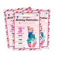 thumbnail image 1 of Darling Souvenir Pink Birthday Invitation Card 28 Pcs Fill or Write In Blank Invites Printable Party Supplies 5 x 7 Inches, 1 of 5