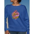thumbnail image 2 of Love Who You Want Glowing Heart Sweatshirt Women -Smartprints Designs, Female Medium, 2 of 4