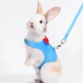 thumbnail image 3 of Rabbit Harness and Leash for Walking Escape Proof - Cute Bow & Mesh Breathable Bunny Vest Harness Outdoor for Camping, Hiking, Training - Also Suit for Kitten Puppy Small Animals, 3 of 7