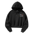 thumbnail image 4 of Sudadera con capucha corta para mujer, suéter, Tops, regalo negro, sudadera con capucha, ropa para otoño, trabajo en la calle, desplazamientos, mochil, 4 of 10