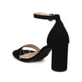 thumbnail image 3 of New Women Liliana Daki-2 Faux Suede Open Toe Ankle Strap Round Block Heel Sandal, 3 of 6