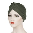 thumbnail image 2 of MEICHEN Turbans for Women Women Solid India Hat Muslim Ruffle Cancer Chemo Beanie Turban Wrap Scarf Cap All Seasons Fashion Must Have, 2 of 2