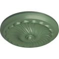 thumbnail image 3 of Ekena Millwork 12 1/4"OD x 2 1/4"P Flower Spiral Ceiling Medallion (Fits Canopies up to 2"), Hand-Painted Athenian Green, 3 of 8