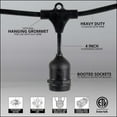 thumbnail image 4 of SJTW Heavy Duty Commercial Grade Patio Light Stringer E26 Socket Outdoor Patio Use with 4” Drop Sockets (50 ft, 24” Spacing, 25 Sockets), 4 of 5
