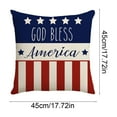 thumbnail image 3 of SLYNSHome 4th of July Decorations Pillow Covers 18x18 inch Patriotic Throw Pillow Case American Flag Stars and Stripes Cushion Case for Sofa Couch Bed Home Outdoor, 3 of 7