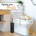 thumbnail image 3 of Autumn Alley Black Metal Farmhouse Toilet Brush Holder with 'scrub' Label, 3 of 10