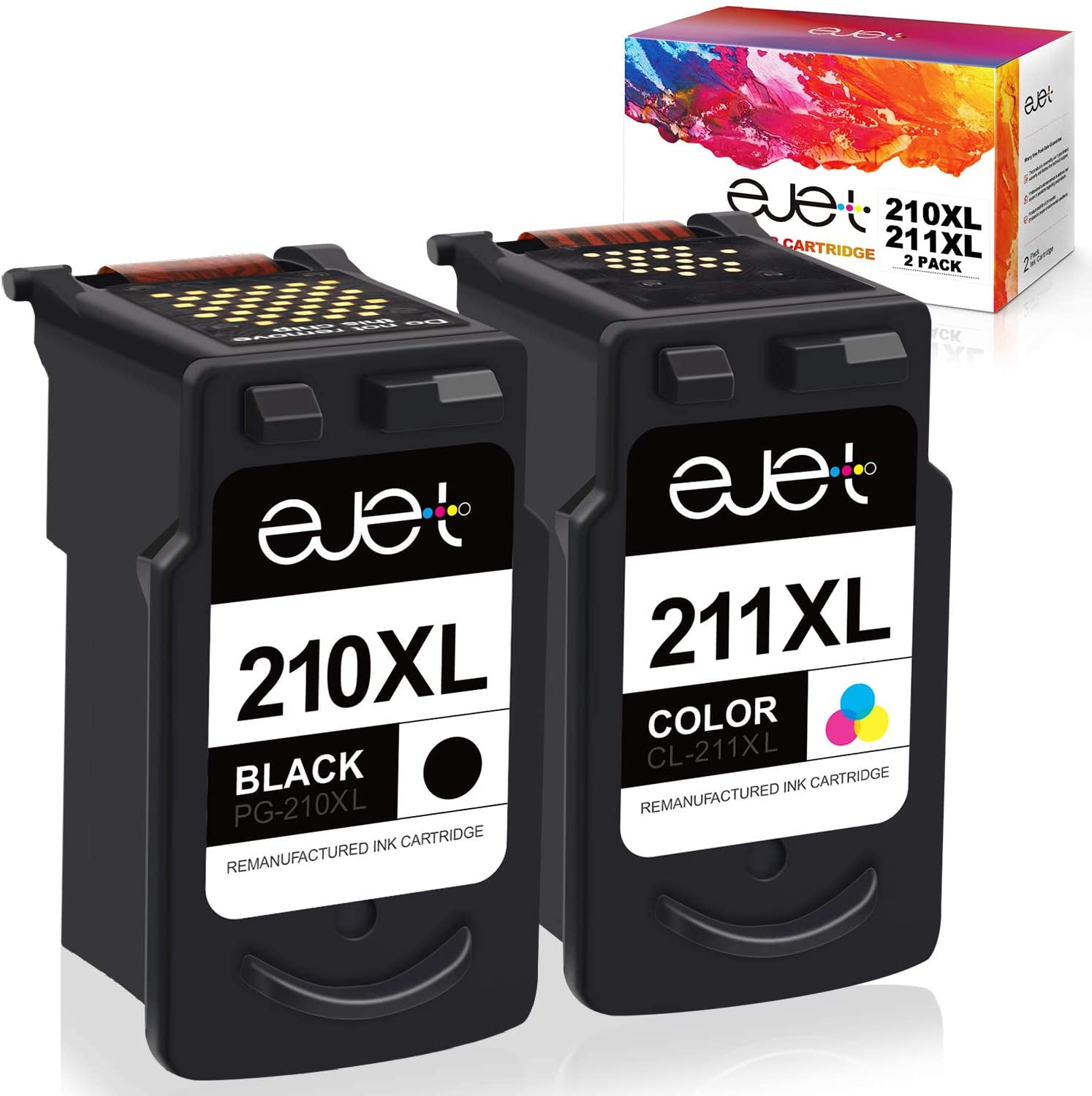 ejet Remanufactured Ink Cartridge Replacement for Canon PG210XL CL