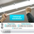 thumbnail image 4 of Luxrite 4FT T8 LED Tube Light, Ballast and Ballast Bypass, 13W, 3500K Natural White 4-Pack, 4 of 6