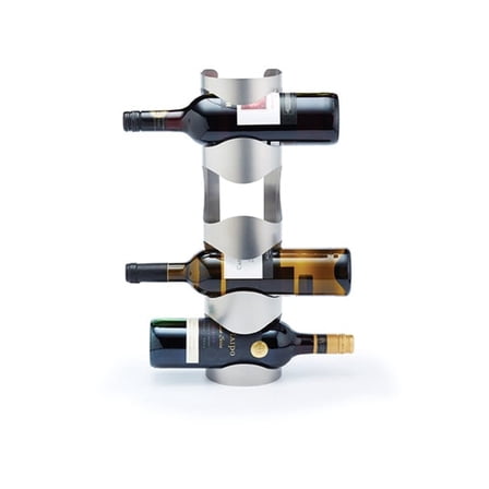 BarCraft Wall Wine Rack, Stainless Steel, 4 Bottle Holder, Silver