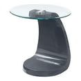 thumbnail image 2 of Furniture of America Maore Glass Top End Table, Gray, 2 of 6