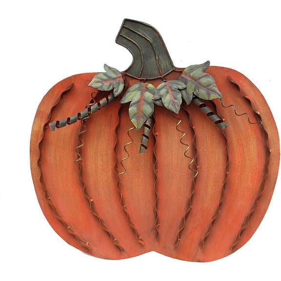 Metal Pumpkin Harvest Fall Decor Thanksgiving Halloween Outdoor Yard Garden Decor Free Standing Pumpkin Decorations for Home (H-18)