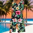 thumbnail image 2 of XPMWRP Jumpsuits for Women Casual Plus Size Sleeveless Summer Loose Rompers Spaghetti Strap Floral Overalls Sky Blue L, 2 of 5