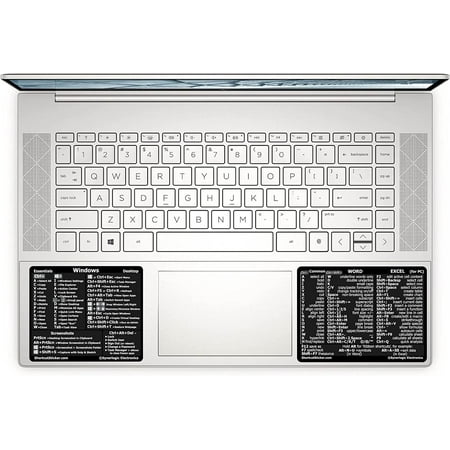 Windows + Word/Excel (for Windows) Quick Reference Guide Keyboard Shortcut Stickers, No-Residue Vinyl