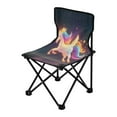 thumbnail image 2 of 600D Oxford Camping Chair Portable Foldable Chair Supports 220 lbs for Picnic, Fishing, Backpacking Glowing Flying Unicorn, 2 of 8