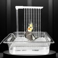 thumbnail image 5 of T-HOTLYST Automatic Bird Fountain Bird Shower Recirculating Fountain for Small Pet Birds Bathtub Fountain Pet Bird Bath Tub, 5 of 9