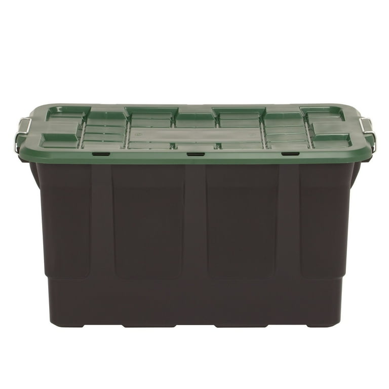 Homz 2 Pack 30-Gallon Plastic Stackable Home Storage Bins with