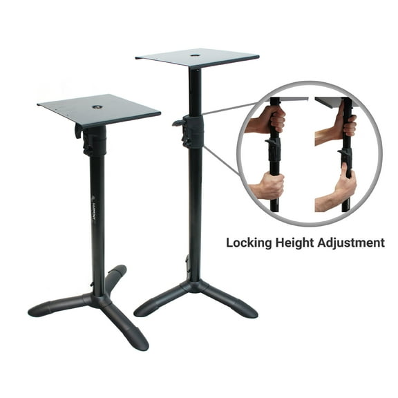 Harmony Audio HA-BKSPKS Home Studio Monitor Stands Bookshelf Speaker Stand Pair