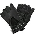 thumbnail image 3 of Hot Leathers GVL1010 Ladies Fingerless Gel Palm Gloves with Studs Large, 3 of 5