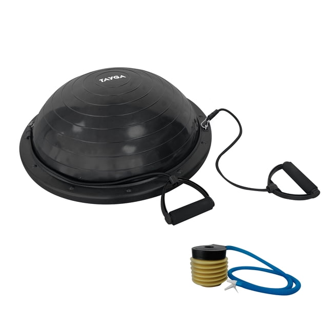 Entrenador de equilibrio Tayga 60cm Color Negro, Dos agarraderas y Bomba.