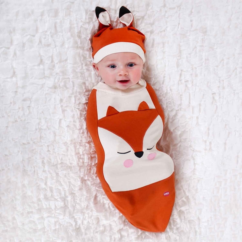 Three-Piece Newborn Baby Girl Boy Swaddle Wrap Blanket Sleeping Bag+Hat Pad Set 