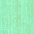 thumbnail image 1 of Ahgly Company Machine Washable Indoor Square Solid Turquoise Blue Modern Area Rugs, 5' Square, 1 of 4