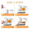 thumbnail image 4 of AMZBABYCHEF Baby Food Maker, 4 in 1 Baby Food Processor and Steamer, Puree Blender, Multifunctional Baby Puree Maker, Dishwasher Safe, White, 4 of 5