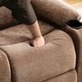 thumbnail image 6 of Miniyam Power Lift Recliner Chair with Massage and Lumbar Heat, Fabric Adjustable Reclining Chair with Remote Control, USB Port and Cup Holders, Brown, 6 of 8
