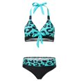 thumbnail image 3 of ibiyuan Women's Plus Size Tankini Swimsuits 2 Piece Tummy Control Plus Size Long Top and High Waisted Boyshorts Bathing Suits Hawaiian Swimsuits for Women,Blue, 3 of 6