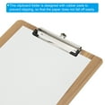 thumbnail image 4 of Clipboard de Madera Uxcell para Papel de 5.83"x8.27", Tableros de Clip de Tamaño Carta A5 Estándar, Textura de Madera de Cereza, 4 of 6