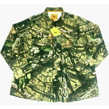 Field  Stream Men's Camo Shirt Mossy Oak Hunting Long Sleeve Medium New