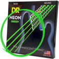thumbnail image 1 of Cuerdas para bajo DR Strings de 4 cuerdas con revestimiento verde neón de alta definición, 1 of 8