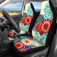 thumbnail image 3 of KUIFORTI Hippie Flowers Auto Seat Cover Pack of 4, Automotive Interior Decor Trendy Accessories, Car Front Seats and Rear Bench Cove Fashion Auto Interior for Car Sedan Auto Truck SUV, 3 of 7