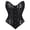 Black, variant on Lace Corset Top for Women,Strapless Embroidered Lace Bustier Going Out Corset with V-Hem and Boned Shaping,Sexy Overbust Top for Party Clubwear Daily Wear Black XS