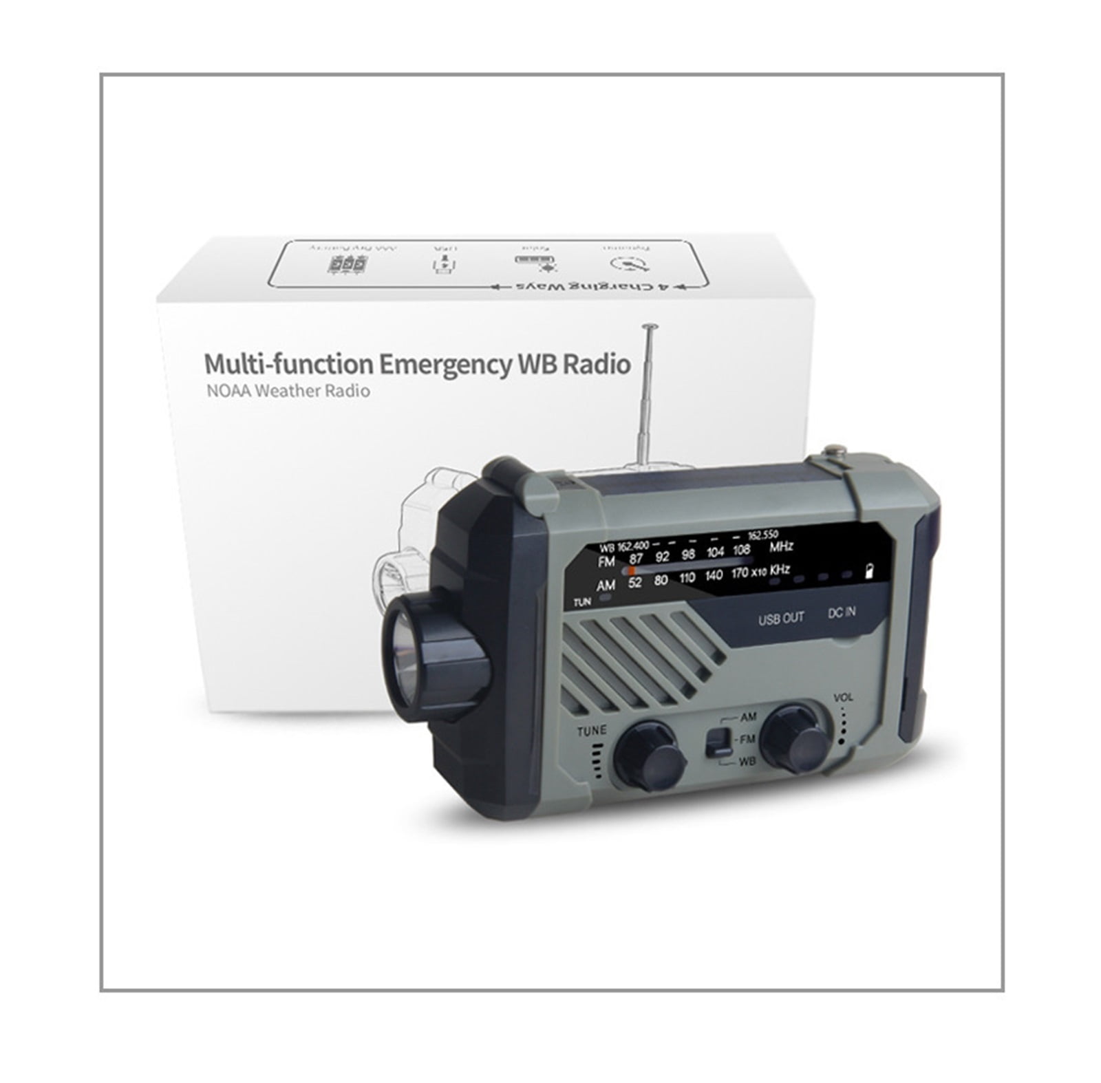 Portable Multi-Function Emergency Solar Radio, Hand Crank Outdoor Charger With Multi-Band Reception, Solar Powered For Disaster Preparedness And Survival Equipment ,Listen Anytime, Anywhere