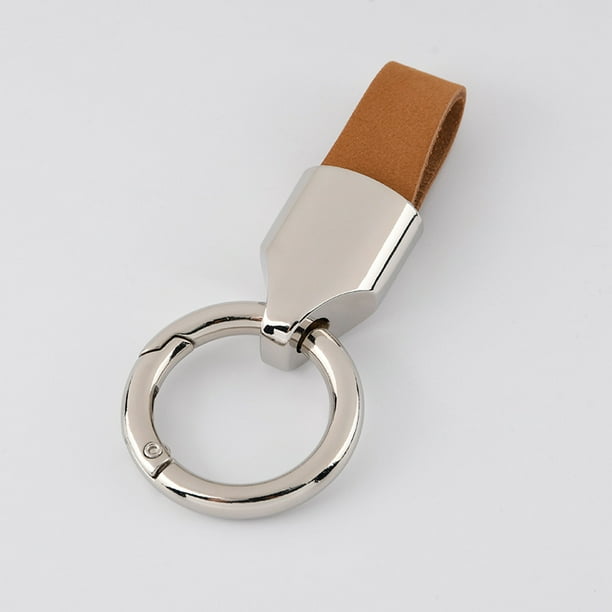 LLavero de coche de piel de vaca esmerilada, sencillo, ligero, de lujo, para colgar en la cintura, llavero de cuero para mujer, pequeño colgante antipérdida