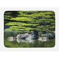 thumbnail image 1 of Japanese Bath Mat, Pine Tree in Lake with Stones Japanese Organic Nature Scenery with Asian Garden Theme, Non-Slip Plush Mat Bathroom Kitchen Laundry Room Decor, 29.5 X 17.5 Inches, Green, Ambesonne, 1 of 2