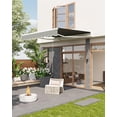 thumbnail image 2 of Rugerasy 10x8FT Retractable Awning,Waterproof Patio Awning,Sun Shade Awning with Manual Crank Handle,Aluminum Frame for Deck,Gray, 2 of 7