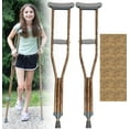 thumbnail image 2 of My Crutches-Designed Colored Crutches for Teens, Adults with Adjustable Grip & Length (Heights 5'2" - 5'10") - Lightweight, Durable Aluminum with Underarm Padding for Comfort (Cheetah), 2 of 5