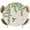 SpringGreen Beige, variant on Elastic Fitted Round Tablecloth, Spring Botanical Waterproof Stretch Table Cover for 55"-60" Tables, Watercolor Leaves Flowers Birds Country Washable Outdoor Tablecloths for Patio, Picnic, Camping
