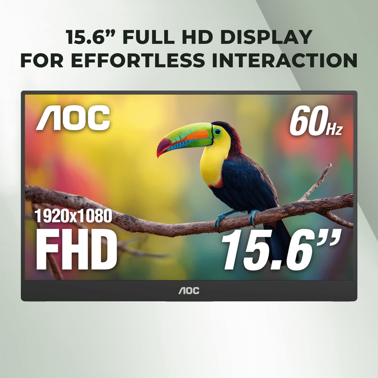 AOC, Portable Monitor, 15.6