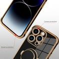 thumbnail image 2 of Compatible with iPhone 14 Pro Max Case Astronaut Plating Electroplate Luxury Elegant Case Camera Protector Kickstand Shockproof Protective Corner Back Cover iPhone 14 Pro Max Case -Black, 2 of 5