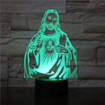 thumbnail image 2 of Lámpara de luz de noche Led 3d lámpara 3d Cruz Jesús Biblia luz de noche placa acrílica toque decoración del hogar regalos de vacaciones para amigo Feliz Sencillez, 2 of 4