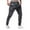 Dark Gray, variant on Diufon Casual Pants for Men Baggy Drawstring Waist Sweatpants Trendy Tapered Jogger Pants with Zip Pockets