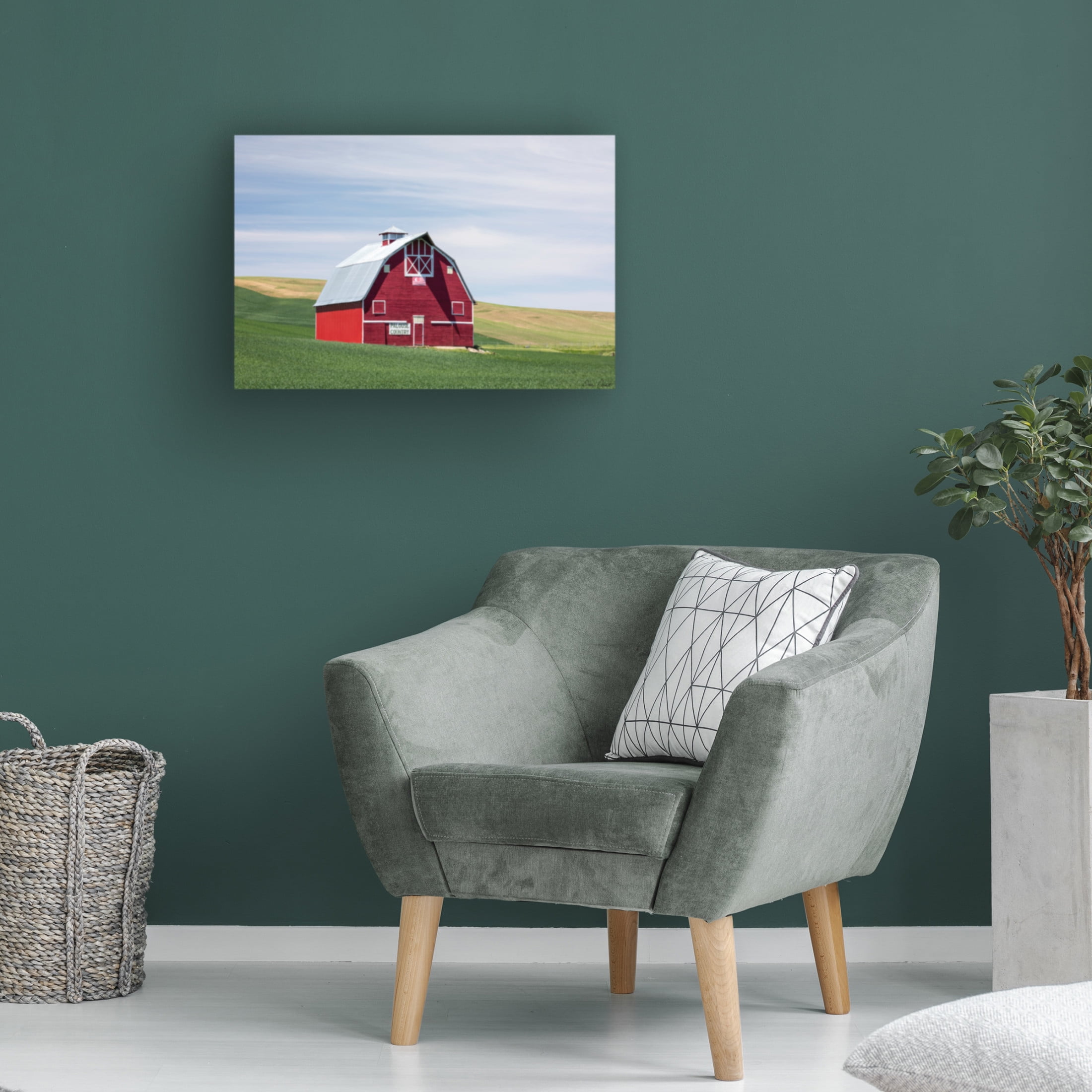 Trademark Fine Art David Drost Red Palouse Barn II Canvas Wall Art