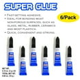thumbnail image 5 of BAZIC Super Glue 3g/0.10Oz, Clear Adhesive Fluid Liquid (6/Pack), 24-Packs, 5 of 5