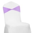 thumbnail image 2 of MDS Pack of 200 Spandex Chair Bow Sash Bands Ties Without Buckle for Wedding - Lavender, 2 of 6