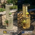 thumbnail image 6 of Cedar Hill Solar Pathway Lights 30lm Rechargeable LED Portable Double-Layer Planter Light Shelf With USB Charging Modes for Yard Path Landscape Lawn Walkway Driveway, 6 of 11
