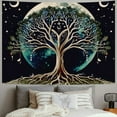 thumbnail image 2 of PRATYUS Moon Phase Tree of Life Tapestry Nature Flower Plant Butterfly Tapestries Boho Mandala Spiritual Tapestry Aesthetic Wall Hanging for Home Decor Bedroom Living Room Dorm Decor  Painting, 2 of 6