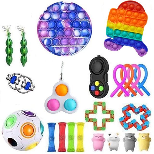 TheFound Sensory Toys Set Stress Relief Finger Training Dimple Games Kit